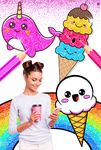 Rainbow Glitter Coloring Book Kawaii afbeelding 