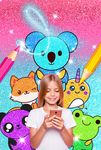 Rainbow Glitter Coloring Book Kawaii afbeelding 1