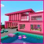 Pink house with furniture. Craft maps and mods APK
