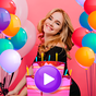 Feliz cumpleaños video con fotos y musica apk icono