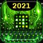 Green Light Cyber Circuit Wallpaper and Keyboard icon