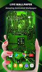 Tangkapan layar apk Green Light Cyber Circuit Wallpaper and Keyboard 3