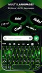 Green Light Cyber Circuit Wallpaper and Keyboard afbeelding 