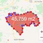 Arazi Alanı Ölçümü - Haritalar Ölçüm Mesafesi Simgesi