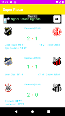 Super Placar - Placar ao vivo, resultados em tempo real