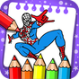 spider boy coloring super heros :woman APK