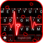 Neon Red Heartbeat Tema de teclado