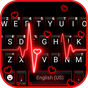 Neon Red Heartbeat Tema de teclado