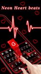 Tangkap skrin apk  Neon Red Heartbeat keyboard 2