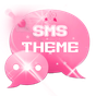 Pink süßes Thema GO SMS