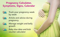 Скриншот 2 APK-версии Pregnancy calculator, symptoms, signs, calendar