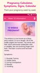 Pregnancy calculator, symptoms, signs, calendar screenshot apk 5