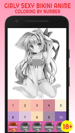Sexy Girl Bikini Anime Color By Number - Pixel Art  Android - Tải