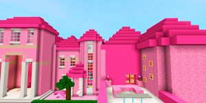 Pink house for minecraft imgesi 