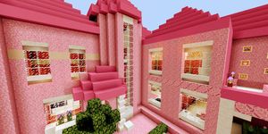 Pink house for minecraft imgesi 3