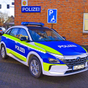 Politie auto stad het rijden