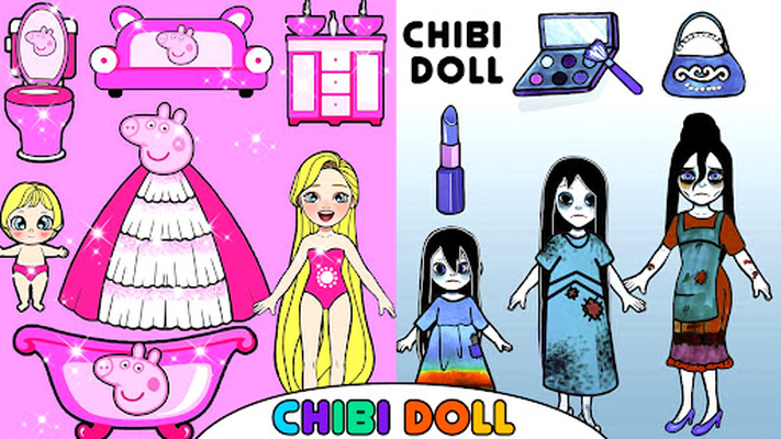 Jogo de boneca Chibi vestir boneca versão móvel andróide iOS apk