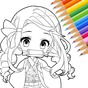 ไอคอนของ Cute Drawing: เกมระบายสีอนิเมะ