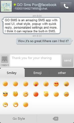 Image 2 of GO SMS Pro FBChat plug-in