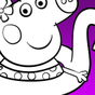 Icono de Peppa Pig libro para colorear