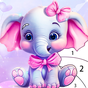 Cute Color - Color by Number Icon