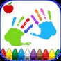 Kids Finger Painting Coloring Simgesi
