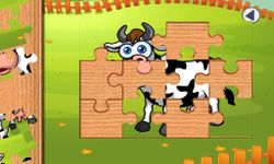 재미있는 동물 퍼즐의 유아 키즈 이미지 