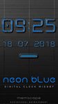 NEON BLUE Digital Clock Widget imgesi 3