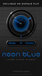 NEON BLUE Digital Clock Widget imgesi 2
