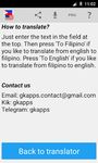 Filipino de Inglés traductor captura de pantalla apk 1