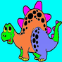Ikon Mewarnai untuk Anak Dinosaurus