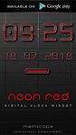 NEON RED Laser Clock Widget imgesi 1