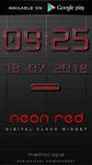 NEON RED Laser Clock Widget afbeelding 1