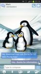 Captura de tela do apk Tema dos pinguins GO SMS Pro 3