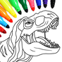 Icône de Dinosaures jeu de couleur