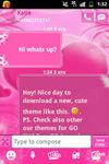 Pink Liebe Theme GO SMS Pro Screenshot APK 2