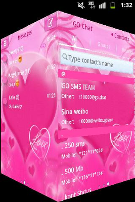 go sms pro themes pink
