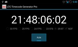 Tangkapan layar apk LTC Timecode Generator Pro 6