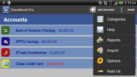 Captura de tela do apk Checkbook Pro 7