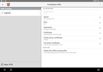 Скриншот  APK-версии FortiClient VPN