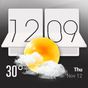 투명한 시계 및 무료 날씨 (7 일간의 일기 예보)의 apk 아이콘
