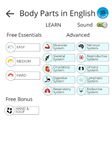 Partes del cuerpo en Inglés captura de pantalla apk 12
