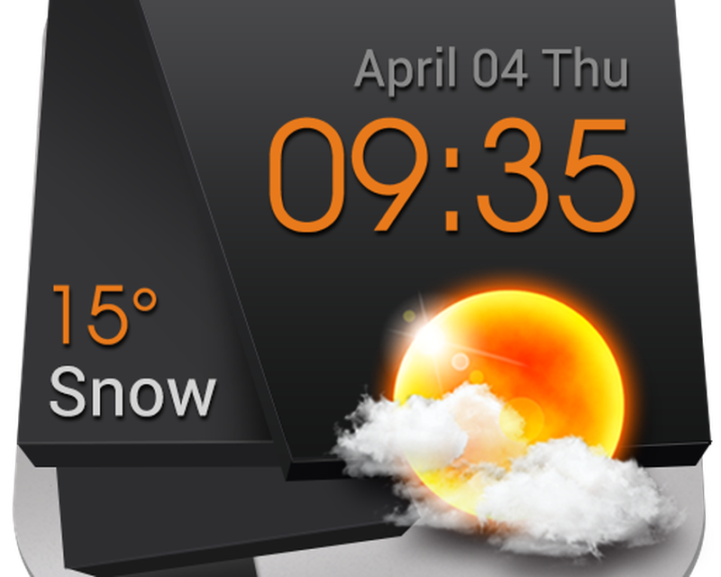 3d clock and weather