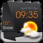 3D Clock Weather Solid Black APK