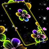 Neon Flowers Live Wallpaper Android Free Download Neon Flowers Live Wallpaper App Wallpaper Art