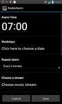 Скриншот 4 APK-версии Alarm Clock Radio PRO