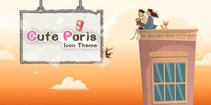 Cute Cartoon Comic Theme:Hand Drawn Paris Launcher image 1