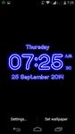 Captura de tela do apk Neon Digital Clock LWP 