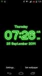 Neon Digital Clock LWP ảnh màn hình apk 1