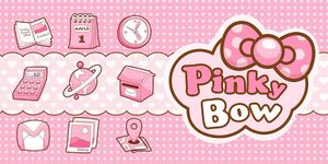 Pinky Bow GO Launcher Theme image 2